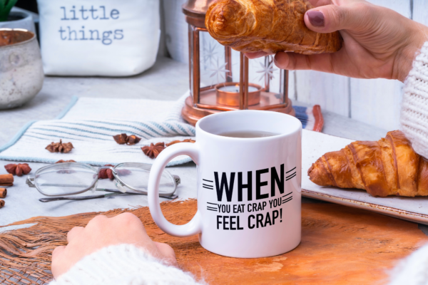 "Dear Body... When You Eat Crap..." 11oz or 15oz Coffee Mug - Image 5