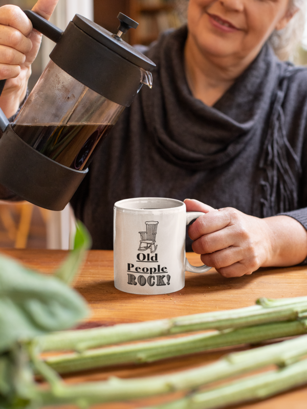 "Old People Rock" 11oz or 15oz Coffee Mug. - Image 3